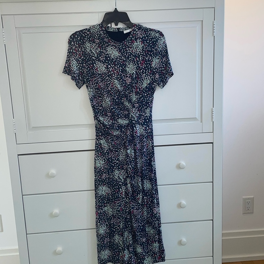 Hugo Boss impressionist print knit dress size 1.